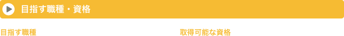 目指す職種 取得可能な資格