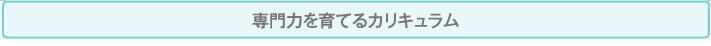 専門力を育てるカリキュラム