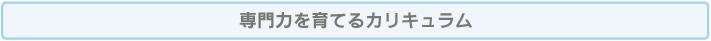 専門力を育てるカリキュラム